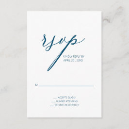Carte D'accompagnement Turquoise RSVP Enclos