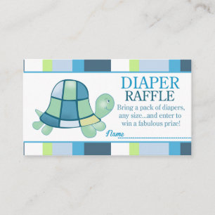 Carte D'accompagnement Turtle Bay Baby Shower Jeu de Loterie de Couches