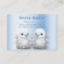Twin Ducks Blue Floral Baby shower