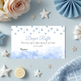 Carte D'accompagnement Twinkle Little Star Blue Boy Baby Shower Diaper