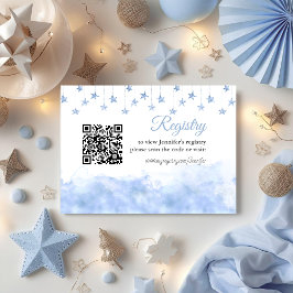 Carte D'accompagnement Twinkle Little Star Blue Boy Baby Shower Registry