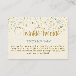 Carte D'accompagnement Twinkle Little Star Books for Baby Request Card