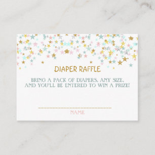 Carte D'accompagnement Twinkle Little Star Diaper Raffle Africain América