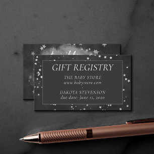 Carte D'accompagnement Twinkle Little Star   Registre de douche monochrom