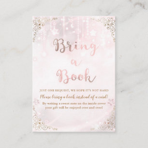 Carte D'accompagnement Twinkle Little Star Rose Gold Apportez un livre Ba