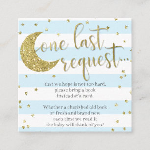 Carte D'accompagnement Twinkle Twinkle Little Star Blue Book Insert Card