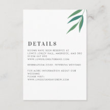 Type simple et Feuille Mariage vert et blanc