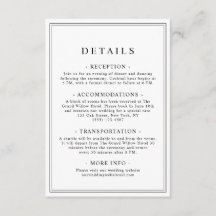 Typographie classique simple et élégante Détails d