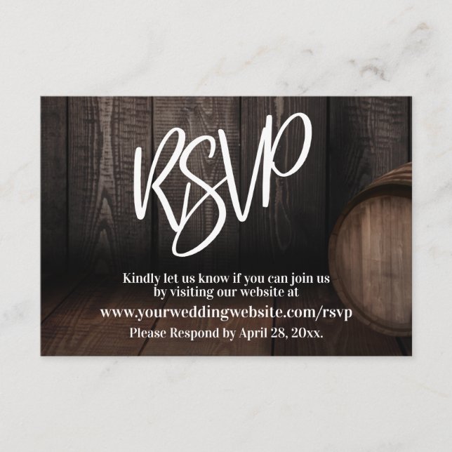 Carte D'accompagnement Typographie de l'écriture décontractée Baril en bo (Devant)