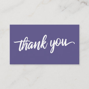 Carte D'accompagnement Typographie de script minimale Merci pourpre Dusty