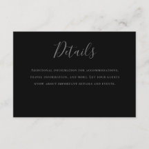 Typographie Gris noir Détails du Mariage
