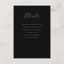 Typographie Gris noir Détails du Mariage