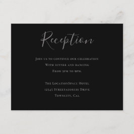 Carte D'accompagnement Typographie gris noir Information de réception