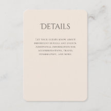 Typographie Mariage beige incurvé Détails