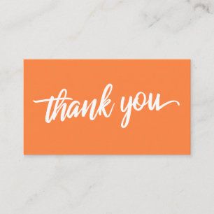 Carte D'accompagnement Typographie minimaliste de script Orange Peel Merc