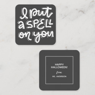 Carte D'accompagnement Typographie moderne mignonne Happy Halloween