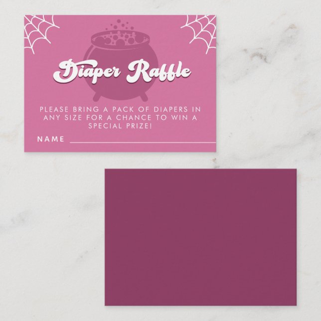 Carte D'accompagnement Typographie super Halloween fille Déchets Raffle (Devant / Derrière)