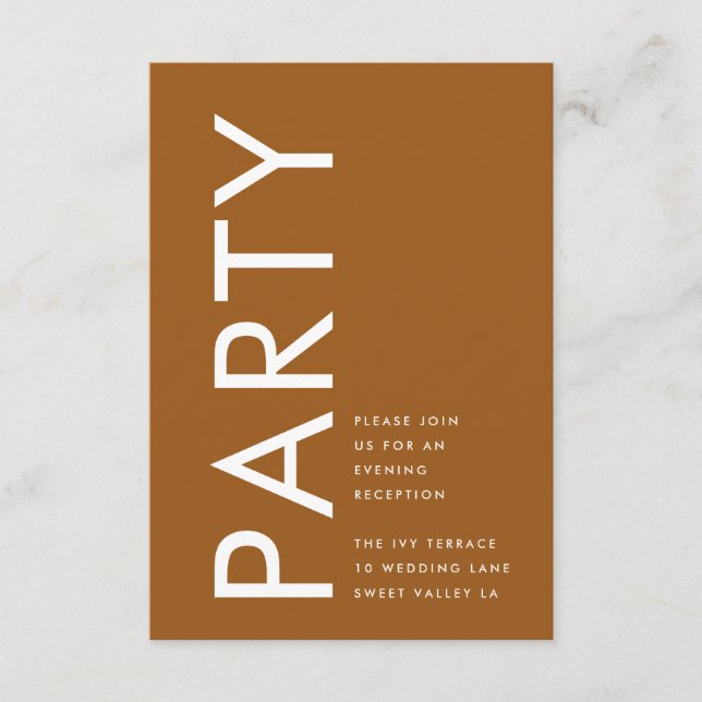 Carte D'accompagnement Ultra Moderne Gras Gros Monogramme Simple Mariage  (Devant)