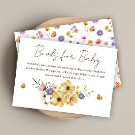 Carte D'accompagnement Un Baby shower Floral Un Petit Fleur sauvage
