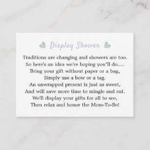 Carte D'accompagnement Un Bébé Brasse Baby shower Bleu Affichage Douche