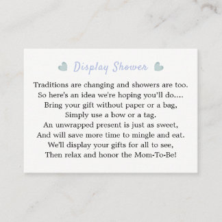 Carte D'accompagnement Un Bébé Brasse Baby shower Bleu Affichage Douche