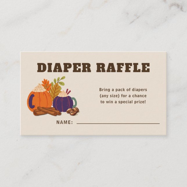 Carte D'accompagnement Un bébé brasse du Baby shower Déchet Raffle (Devant)