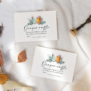 Carte D'accompagnement Un bébé brasse du Baby shower Déchet Raffle