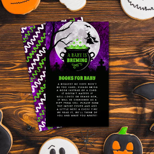 Carte D'accompagnement Un bébé brasse le livre de Baby shower d'Halloween