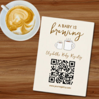 Carte D'accompagnement Un Bébé brasse le registre du Baby shower