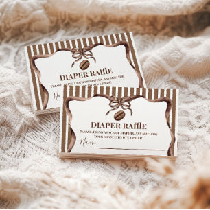 Carte D'accompagnement Un bébé prépare du café Baby Shower Fête du lange