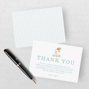 Carte D'accompagnement Un Garçon Bleu Canard Un Premier Anniversaire
