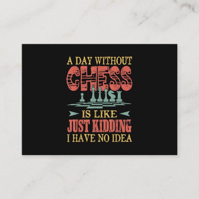 Carte D'accompagnement Un Jour Sans Échecs, C'Est Comme Enculer (Devant)