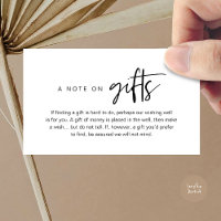Un mot sur les cadeaux, Espèces pour le Fonds de V