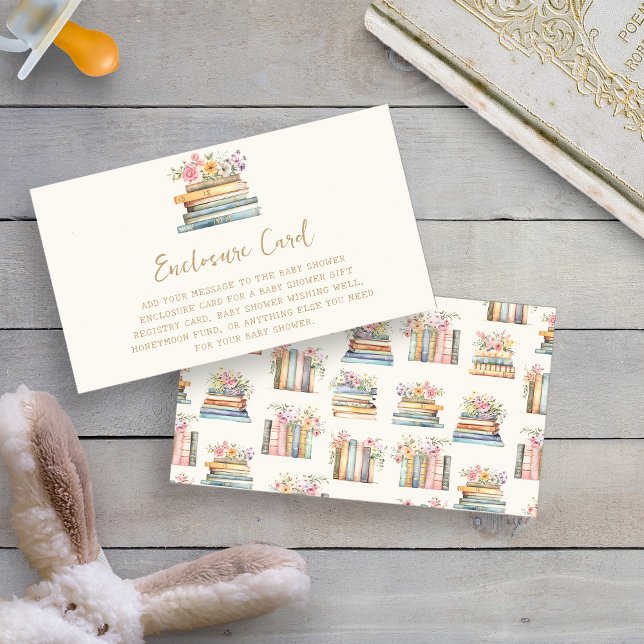 Carte D'accompagnement Un nouveau Baby shower de livres de chapitre (A New Chapter Books Baby Shower Enclosure Card by Painted Paperie
)