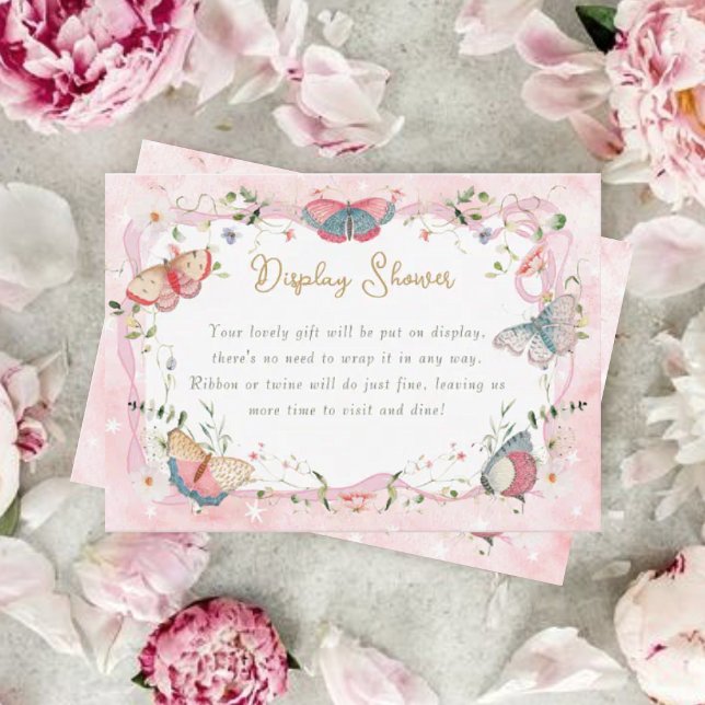 Carte D'accompagnement Un Papillon Bébé Est Sur Son Chemin Affichage Douc (Créateur téléchargé)