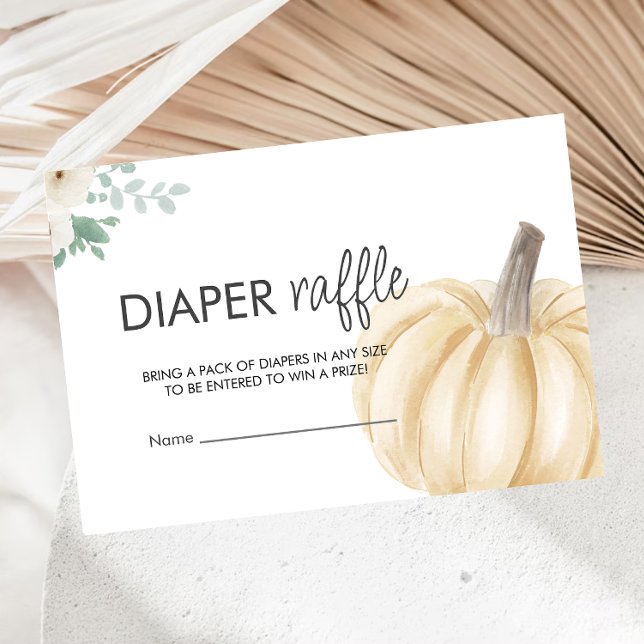 Carte D'accompagnement Un Petit Baby shower Citrouille Tickets De Raffle (Créateur téléchargé)