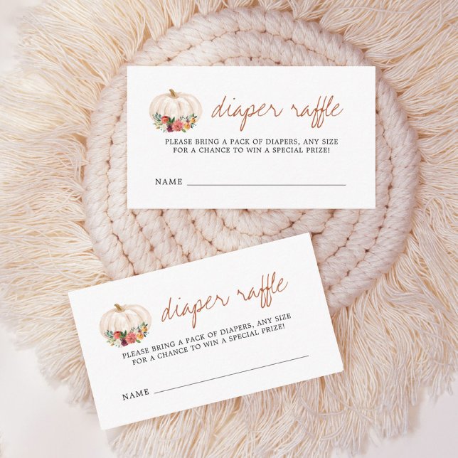 Carte D'accompagnement Un Petit Baby shower Citrouille Tickets De Raffle (Créateur téléchargé)
