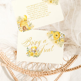 Carte D'accompagnement Un Petit Baby shower D'Abeille De Miel Sucré Appor
