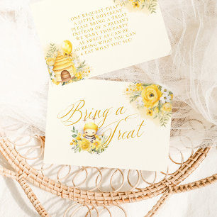 Carte D'accompagnement Un Petit Baby shower D'Abeille De Miel Sucré Appor