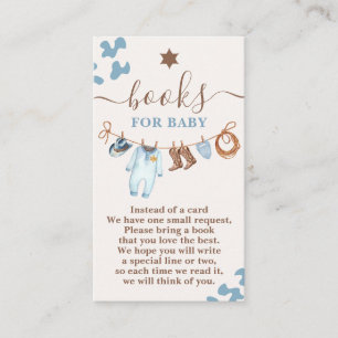 Carte D'accompagnement Un petit Baby shower de Cowboy Livres pour bébé