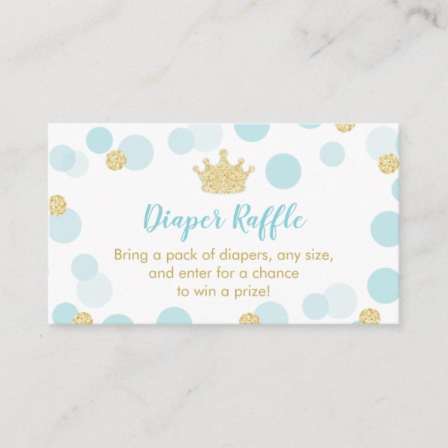 Carte D'accompagnement Un petit billet de rabat au Baby shower Prince (Devant)