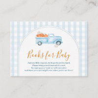 Un petit camion bleu Pumpkin Gingham Livres pour b