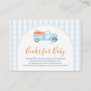 Carte D'accompagnement Un petit camion bleu Pumpkin Gingham Livres pour b