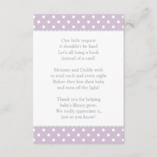 Carte D'accompagnement Un petit carnet de Baby showers de Lavande de Dema