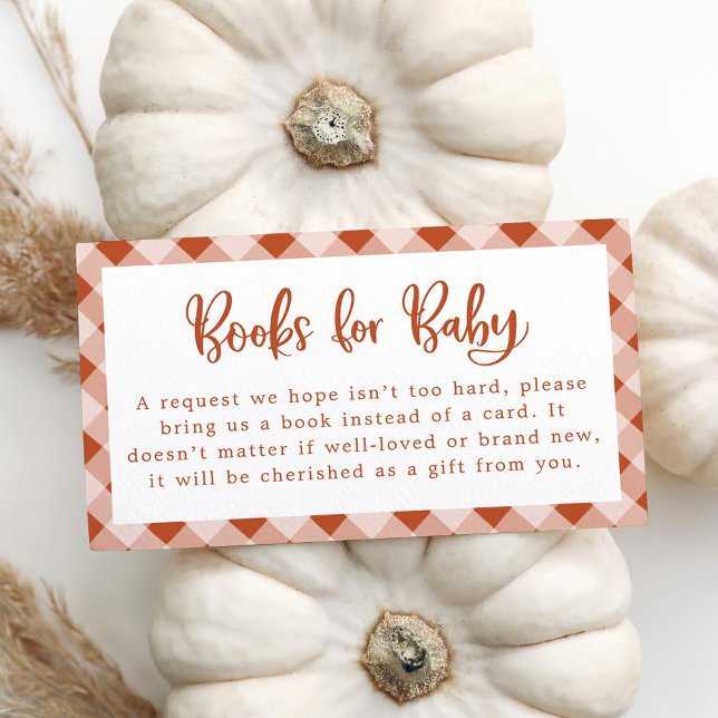 Carte D'accompagnement Un petit gâteau Baby shower d'automne livre pour b (Créateur téléchargé)