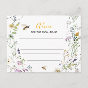 Carte D'accompagnement Un Petit Miel Abeille Conseil Fleur sauvage Pour M