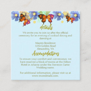 Carte D'accompagnement Un Petit Papillon Est Sur Le Chemin Floral