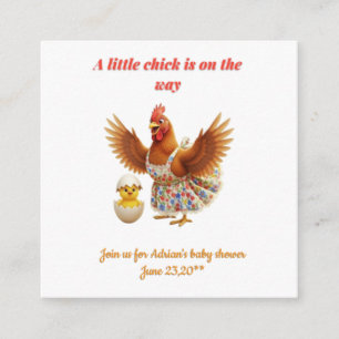 Carte D'accompagnement Un petit poussin est en route 