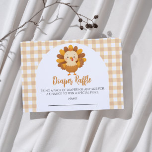 Carte D'accompagnement Un petit raffe au Baby shower de dinde