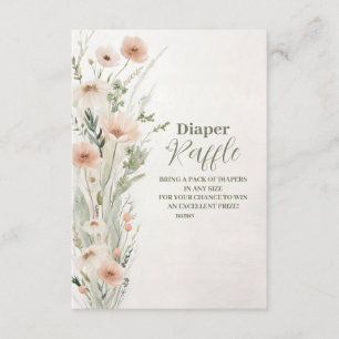 Carte D'accompagnement Un Petit Raffle Fleur sauvage Diapper